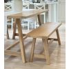 Doveridge 120cm Whitewash Limed Oak Trestle Dining Kitchen Bench - 10% OFF SPRING SALE - 2