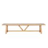 Doveridge 220cm Whitewash Limed Oak Large Trestle Dining Bench - 10% OFF SPRING SALE - 6