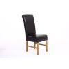 Emperor Dark Brown Leather Scroll Back Dining Chair - 10% OFF SPRING SALE - 4