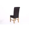 Emperor Dark Brown Leather Scroll Back Dining Chair - 10% OFF SPRING SALE - 5