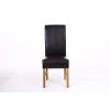 Emperor Dark Brown Leather Scroll Back Dining Chair - 10% OFF SPRING SALE - 6