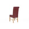 Scroll Back Emperor Red Leather Oak Dining Chair - 10% OFF SPRING SALE - 5