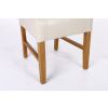 Emperor Cream Leather Scroll Back Dining Chair with Solid Oak Legs - 10% OFF WINTER SALE - 8