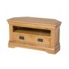 Farmhouse Oak Corner TV Unit with Drawer - 10% OFF SPRING SALE - 4