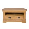 Farmhouse Oak Corner TV Unit with Drawer - 10% OFF SPRING SALE - 5