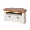 Farmhouse Cream Painted Assembled Corner TV Unit - 10% OFF CODE SAVE - 5