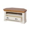 Farmhouse Cream Painted Assembled Corner TV Unit - 10% OFF SPRING SALE - 10