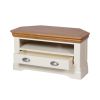 Farmhouse Cream Painted Assembled Corner TV Unit - 10% OFF CODE SAVE - 10