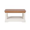 Farmhouse Cream Painted Oak Coffee Table with Shelf - SPRING SALE - 8