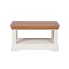 Farmhouse Cream Painted Oak Coffee Table with Shelf - 10% OFF SPRING SALE - 8