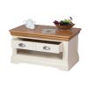 Farmhouse Cream Painted Oak Coffee Table with Drawers - SPRING SALE - 6