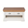 Farmhouse Cream Painted Oak Coffee Table with Drawers - SPRING SALE - 8