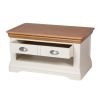 Farmhouse Cream Painted Oak Coffee Table with Drawers - 10% OFF SPRING SALE - 10
