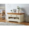 Farmhouse Cream Painted Oak Coffee Table with Drawers - 10% OFF SPRING SALE - 2