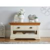 Farmhouse Cream Painted Oak Coffee Table with Drawers - 10% OFF SPRING SALE - 3