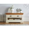 Farmhouse Cream Painted Oak Coffee Table with Drawers - SPRING SALE - 3