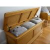 Farmhouse Large Oak Blanket Box - SPRING SALE - 3