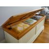 Farmhouse Cream Painted Large Fully Assembled Oak Blanket Box - SPRING SALE - 3