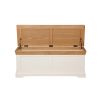 Farmhouse Cream Painted Large Fully Assembled Oak Blanket Box - 10% OFF WINTER SALE - 9