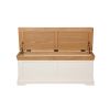 Farmhouse Cream Painted Large Fully Assembled Oak Blanket Box - SPRING SALE - 9
