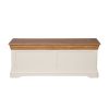 Farmhouse Cream Painted Large Fully Assembled Oak Blanket Box - 10% OFF WINTER SALE - 10