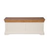 Farmhouse Cream Painted Large Fully Assembled Oak Blanket Box - SPRING SALE - 10