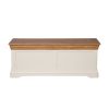 Farmhouse Cream Painted Large Fully Assembled Oak Blanket Box - 10% OFF SPRING SALE - 10