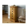 Farmhouse Country Oak 5 Drawer Tallboy Narrow Chest of Drawers - SPRING SALE - 2