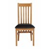 Chelsea Oak Dining Chair Brown Leather Pad - 10% OFF SPRING SALE - 5