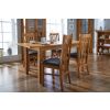 Chelsea Oak Dining Chair Brown Leather Pad - 10% OFF SPRING SALE - 3
