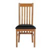 Chelsea Oak Dining Chair Black Leather Pad - 10% OFF SPRING SALE - 4
