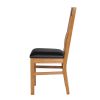 Chelsea Oak Dining Chair Black Leather Pad - 30% OFF CODE FLASH - 5