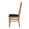 Chelsea Oak Dining Chair Black Leather Pad - 10% OFF SPRING SALE - 5