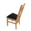 Chelsea Oak Dining Chair Black Leather Pad - 10% OFF SPRING SALE - 7