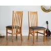 Chelsea Oak Dining Chair Black Leather Pad - 10% OFF SPRING SALE - 2