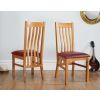 Chelsea Oak Dining Chair Red Leather Pad - 20% OFF WINTER SALE - 2