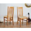 Chelsea Assembled Oak Dining Chair Cream Leather Pad - 10% OFF SPRING SALE - 2