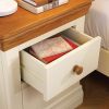 Farmhouse Country Oak Cream Painted Bedside Table - 10% OFF SPRING SALE - 5