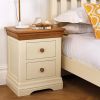 Farmhouse Country Oak Cream Painted Bedside Table - 10% OFF SPRING SALE - 2