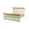 Farmhouse Country Oak Cream Painted Slatted 4ft 6 Inches Double Bed - SPRING SALE - 8