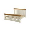 Farmhouse Country Oak Cream Painted Slatted 5 Foot King Size Bed - WINTER SALE - 8