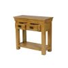 Farmhouse Oak 2 Drawer Console Table - SPRING SALE - 8