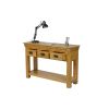 Farmhouse 3 Drawer Large Oak Console Table - SPRING SALE - 8