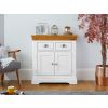 Farmhouse White Painted Small 80cm Oak Sideboard - SPRING SALE - 4