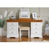 Farmhouse Country White Painted Double Pedestal Large Dressing Table / Desk - 10% OFF SPRING SALE - 4