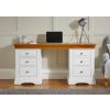 Farmhouse Country White Painted Double Pedestal Large Dressing Table / Desk - 10% OFF SPRING SALE - 5