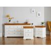 Farmhouse White Painted Oak Chest of Drawers and Pair of Bedside Tables - SPRING SALE - 2