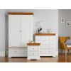 Farmhouse White Painted Oak Bedroom Set, Wardrobe, Chest of Drawers and Bedside Table - SPRING SALE - 3