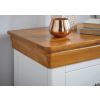 Farmhouse White Painted 2 Drawer Oak Bedside Table - SPRING SALE - 7