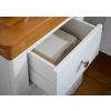 Farmhouse White Painted 2 Drawer Oak Bedside Table - 10% OFF CODE SAVE - 8